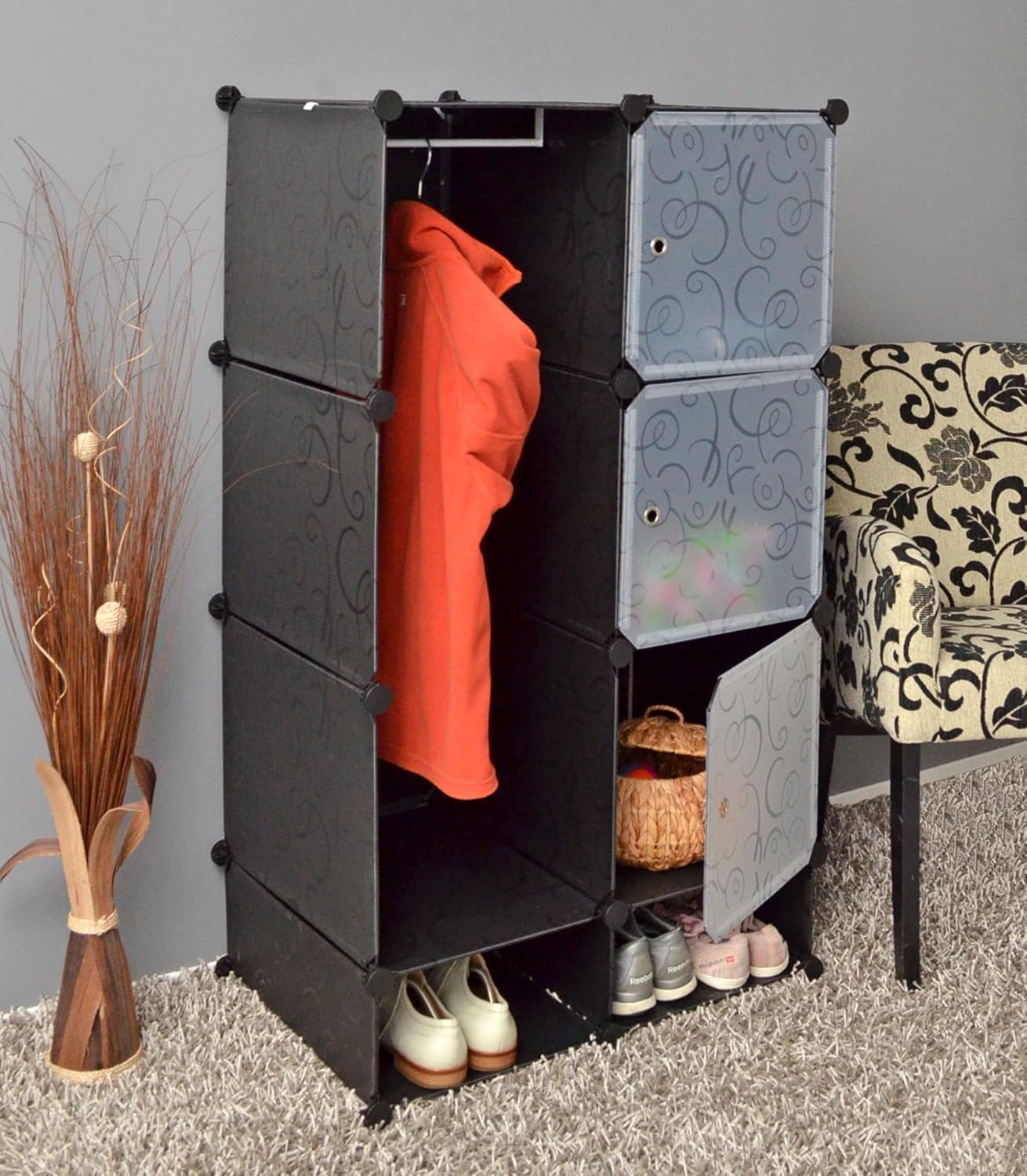 tsideen Armoire à vêtements Commode Meuble de rangement Entrée