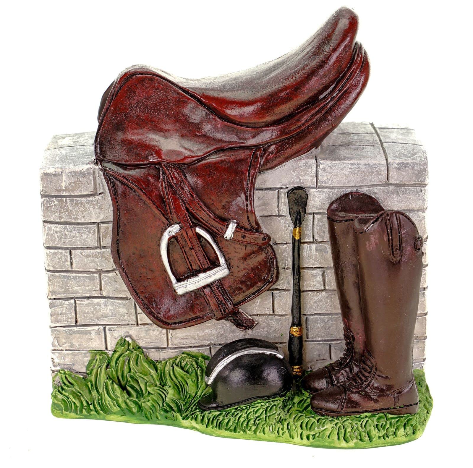 Kremers Schatzkiste XXL Money Box Horse Saddle 15 cm Poly Colourful Piggy Bank Horse Riding