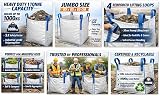 Garden Waste Bags 10 Pack FIBC Bulk Bags 85x85x85cm Heavy Duty view 3