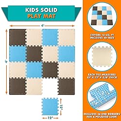 ProSource Foam Puzzle Floor Play Mat for Kids and