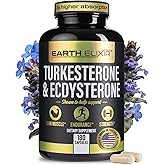 Turkesterone & Ecdysterone – Natural Testosterone Support, 2-in-1 High Potency Turkesterone Supplement for Men & Women with 95% Beta Ecdysterone - Made in USA & 3rd Party Tested - 180 Capsules