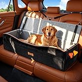 VavoPaw Car Seat for Large Dog, Dog Booster Seats for 2 Medium or 3 Small Dogs Under 100Lbs, Pet Car Seats with 2 Safety Leas