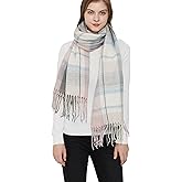 Wander Agio Women's Fashion Long Shawl Big Grid Winter Warm Lattice Large Scarf