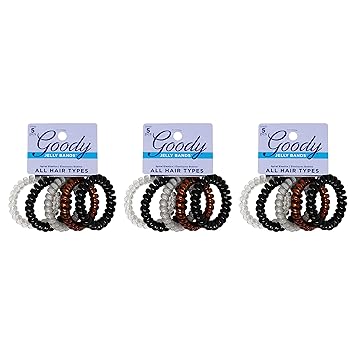 Amazon Com Goody Jelly Bands Neutral Coil Elastics 3 Pack Beauty