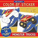 My First Color-by-Sticker Book - Monster Trucks