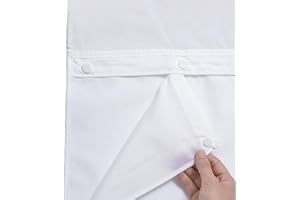 KONZENT Snap in Shower Curtain Liner Replacement Removable Water Repellent Liner for Bathroom 70" W x 54" H (Fit for 71" W x 74" H Shower Curtain) (White, 1 Pack)