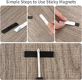 4 Pcs Neodymium Bar Magnets 50x10x3mm with Adhesive Strips Black view 5