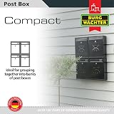 Burg-Wächter MB05BK Black Compact Wall Mounted Galvanised Steel Postbox view 6