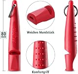 ACME Dog Whistle No. 210.5 Alpha Matte Black with Free Band Carmine Red view 2