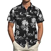 Hawaiian Shirt for Men Short Sleeve Button Down Shirt Men Casual Summer Tropical Beach Aloha Shirts Hawaii Party
