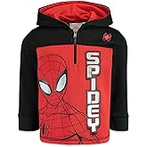 Marvel Avengers Spider-Man Fleece Half Zip Hoodie Toddler to Big Kid Sizes (2T - 18-20)