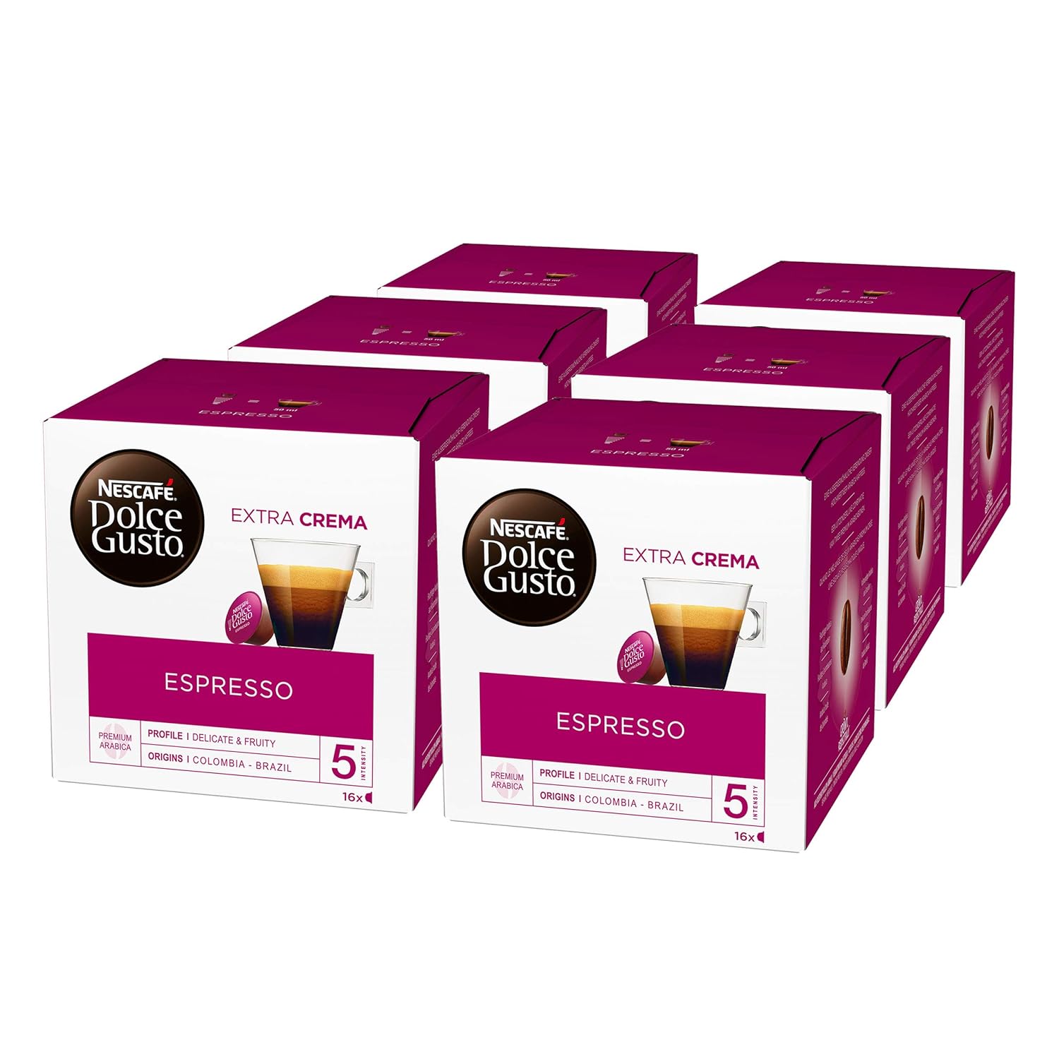 Nescafé Dolce Gusto Espresso, Kaffee, Kaffekapsel, 6er Pack, 6 x 16