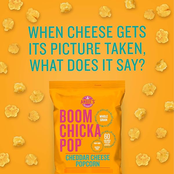ANGIE’S BOOMCHICKAPOP CHEDDAR CHEESE POPCORN, 4.5 OZ
