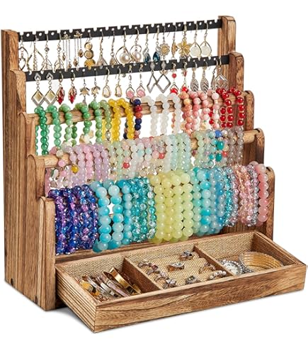 Amazon.com: Wooden Bracelet Holder 8 Tier Jewelry Bracelet Display