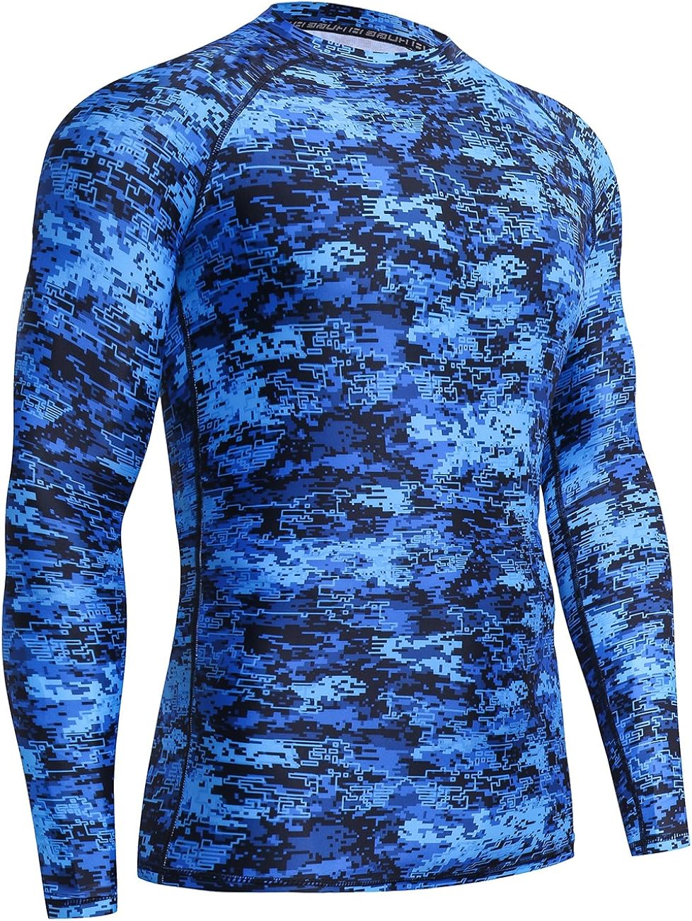 HUGE SPORTS Men's Splice UV Sun Protection UPF 50+ Skins Rash Guard Long Sleeves: Clothing