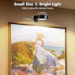 6Pcs Picture Lights for Wall Battery