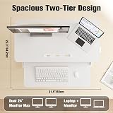 ERGOMAKER Height Adjustable Standing Desk Converter 81cm Wide White view 5