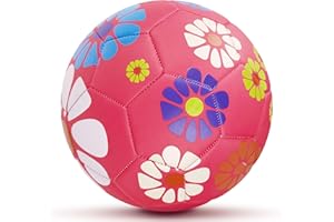 CHAMPHOX Soccer Balls Size 3 for Girls Soccer Ball for Kids Aged 4-6 6-8 Beginners Outdoors Sports Ball Recreation Playing Ball Birthday Christmas Back to School Gifts