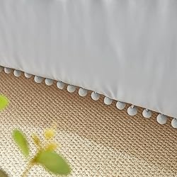 annadaif Light Grey Comforter Set Full Size, Pom