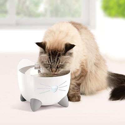 Catit PIXI Smart Drinking Water Fountain for Cats, White, App Enabled