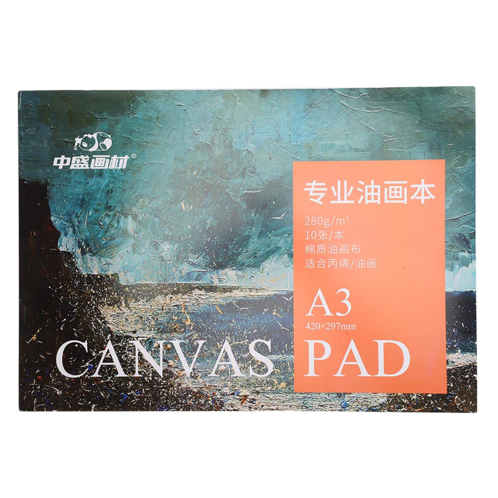 Book Cotton Canvas Pad Painting Paper Beginner Drawing Tool Art Supplies, A3 Oil Painting Paper Pad Watercolor PaperArt Paper