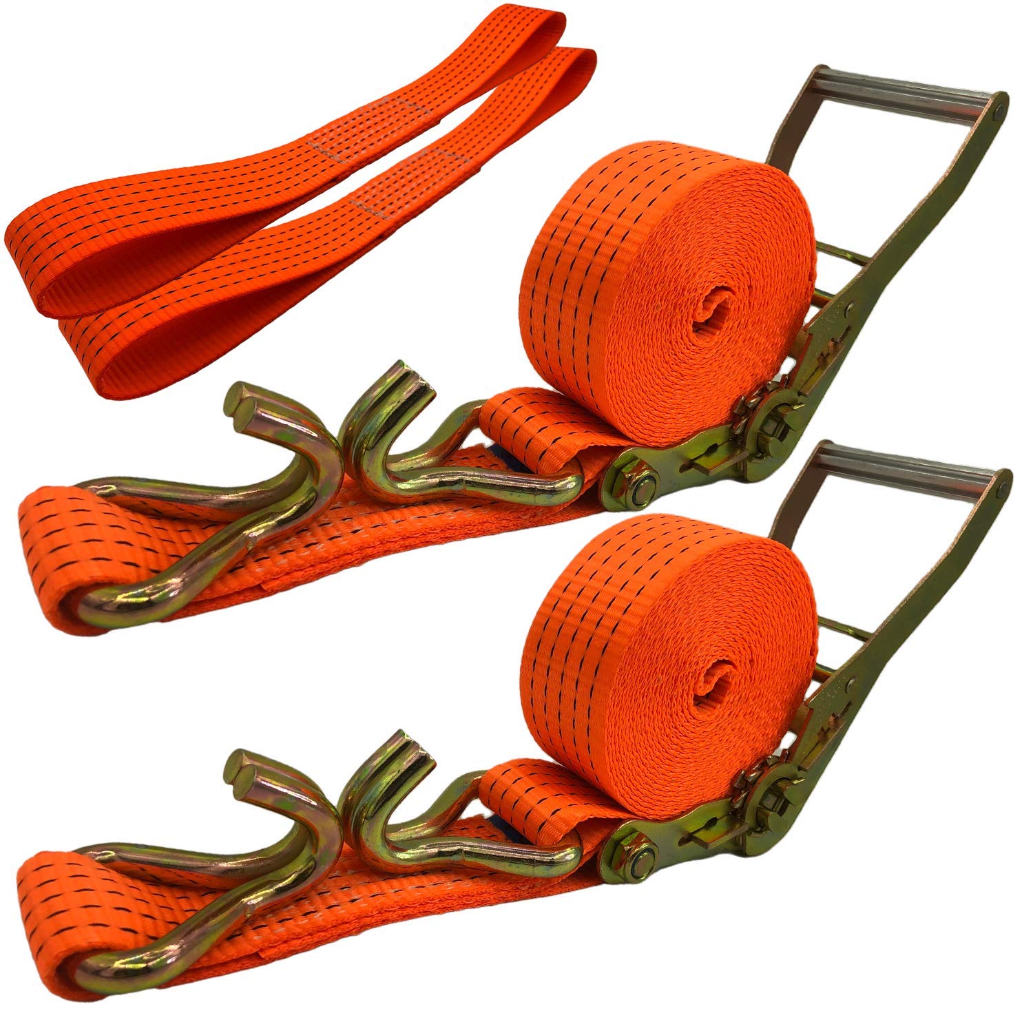 Photo 1 of gaoxin Ratchet Straps,2 inch x 17' Heavy Duty Ratchet Straps Load up to 10000Lbs Cargo Straps for Trucks,tie Down Strap for Moving Appliances,Lawn Equipment,Motorcycle in a Truck,Orange