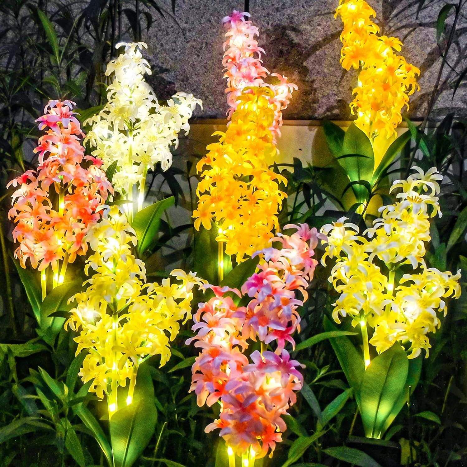 DooYard Solar Lights Outdoor, Solar Hyacinth Flower Lights With Glowing Stems, Solar Garden Lights Outdoor for Garden Decoration, Yard Decor and Gift for Mother (4) โ image 1