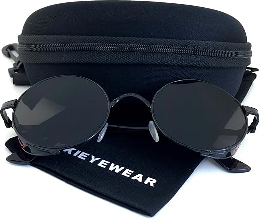 vintage round sunglasses with side shields