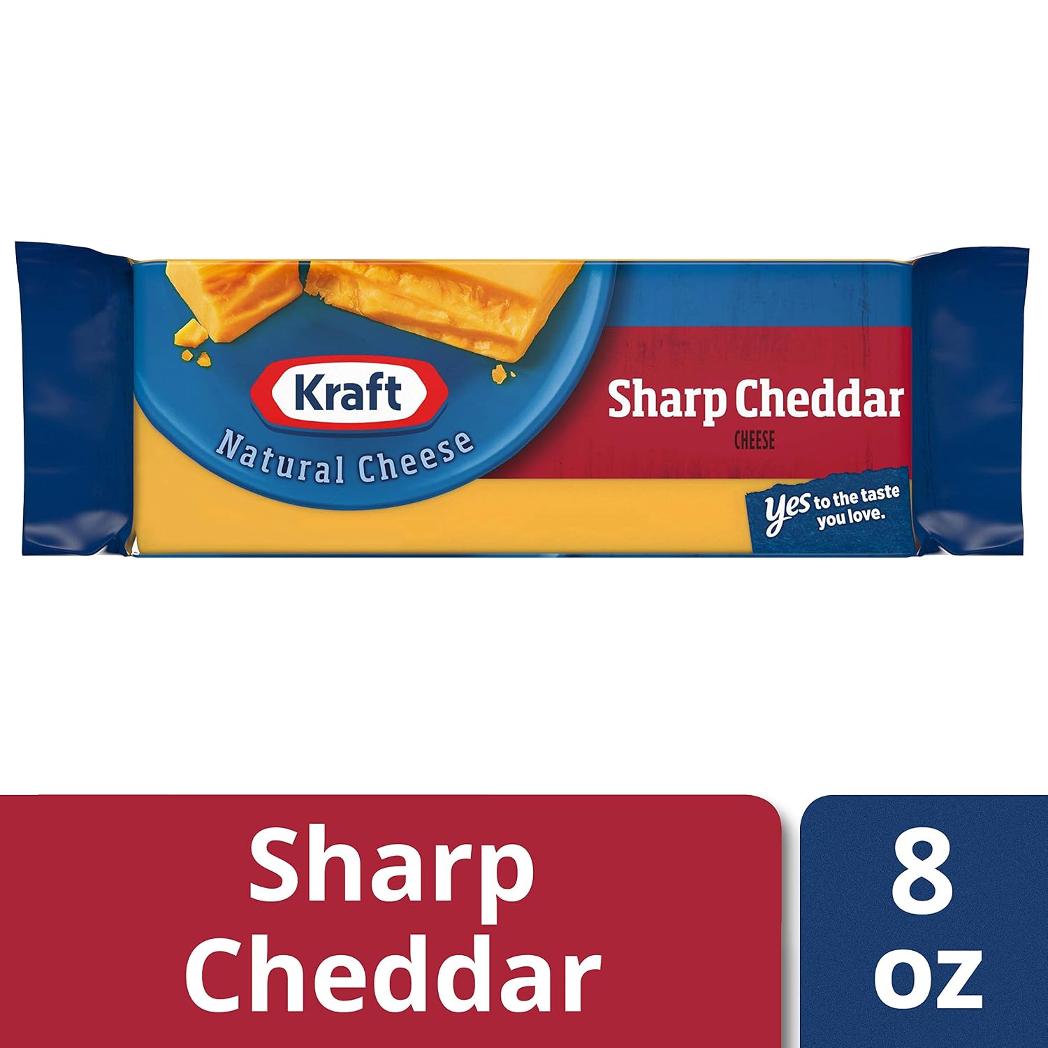 Kraft cheddar Cheese chunk sharp 8oz (021000002016)