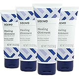 Amazon Brand - Solimo Healing Ointment for Dry & Cracked Skin, 1.75 Ounce (Pack of 4)