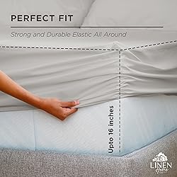 Linen Home 100% Cotton Percale Weave Fitted