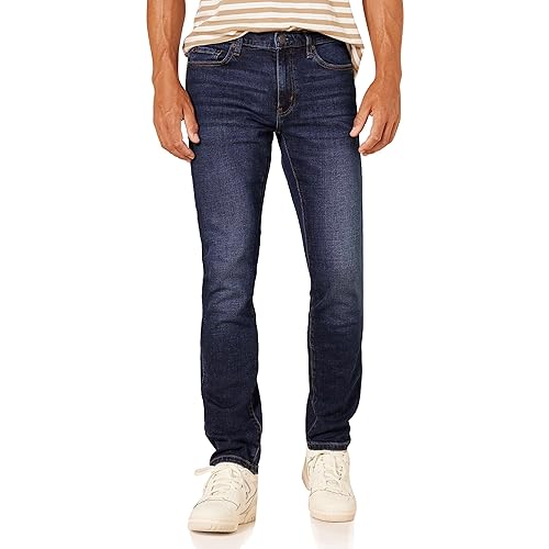 Amazon Essentials Men's Slim-Fit Jeans - Discontinued Colors, Dark Blue Vintage, 32W x 30L