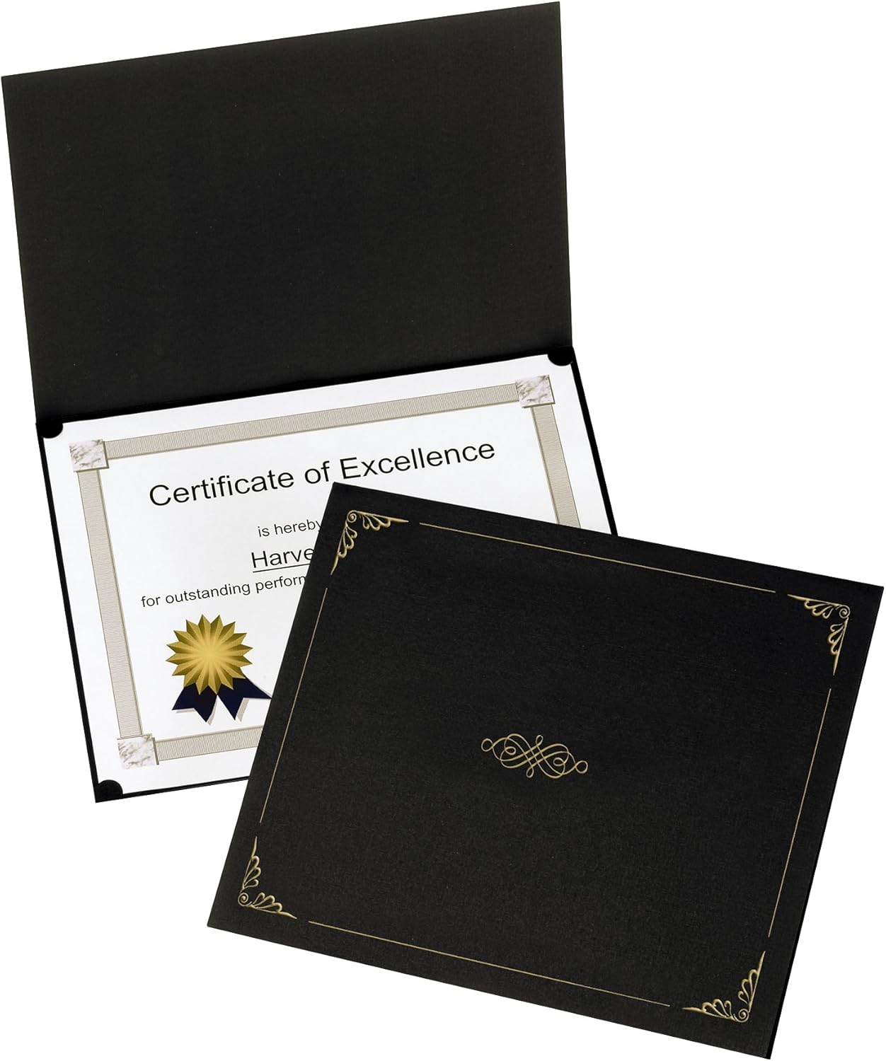 Oxford Certificate Holders, Black, Letter Size, 5 per Box (29900055BGD) : Certificate Covers : Office Products