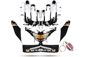 LYRX Kids Football Receiver Gloves: Elevate Your Game with Sticky Wide Performance! Designed for Kids - Experience Comfort and Flexibility with Stretch Fit