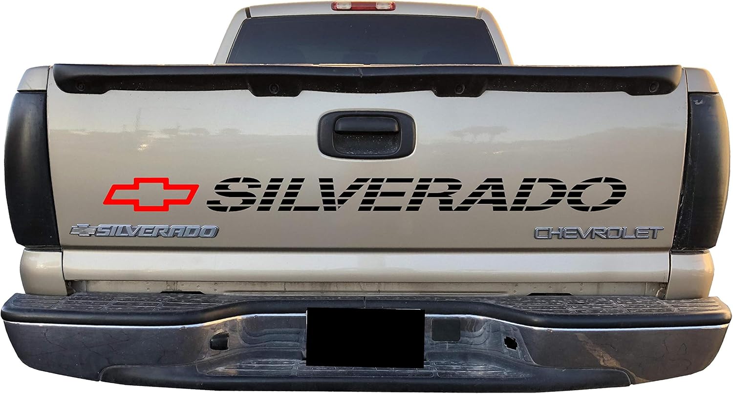 Chevy Silverado Bed Decal Chevrolet Trucks Tailgate Vinyl Sticker (Free Squeegee)