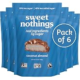 Sweet Nothings Coconut Almond Bars | 5g Sugar | Certified Gluten Free, Fairtrade, Non-GMO | No Sugar Alcohols | No Soy | 4.5 oz (Pack of 6)
