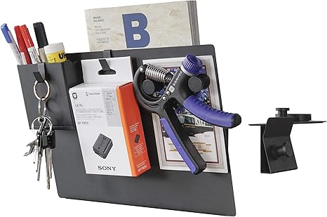 Amazon Co Jp The Rack M シリーズ ミニマルな新しいデスク収納の形 多機能収納シリーズです 卓上収納ボックス 便利グッズ セメントグレー 文房具 オフィス用品