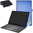 Dell Latitude 5285 Case,Mama Mouth PU Leather Folio Stand Cover for 12.3" Dell Latitude 5285 (12.3 Inch HD IPS Touch) 2in1 Laptop,Dark Blue
