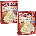 Betty Crocker Delights Super Moist French Vanilla Cake Mix 13.25, Pack of 2, Bundled With V2U Utensil Set