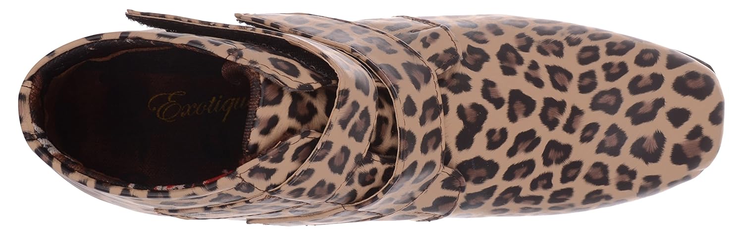 exotique women's leopord print casual boots (el0032)