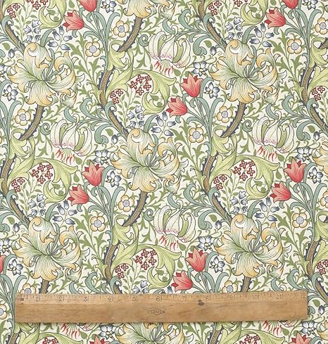 1 Metre Of Licensed William Morris Golden Lily 100 Heavy Weight