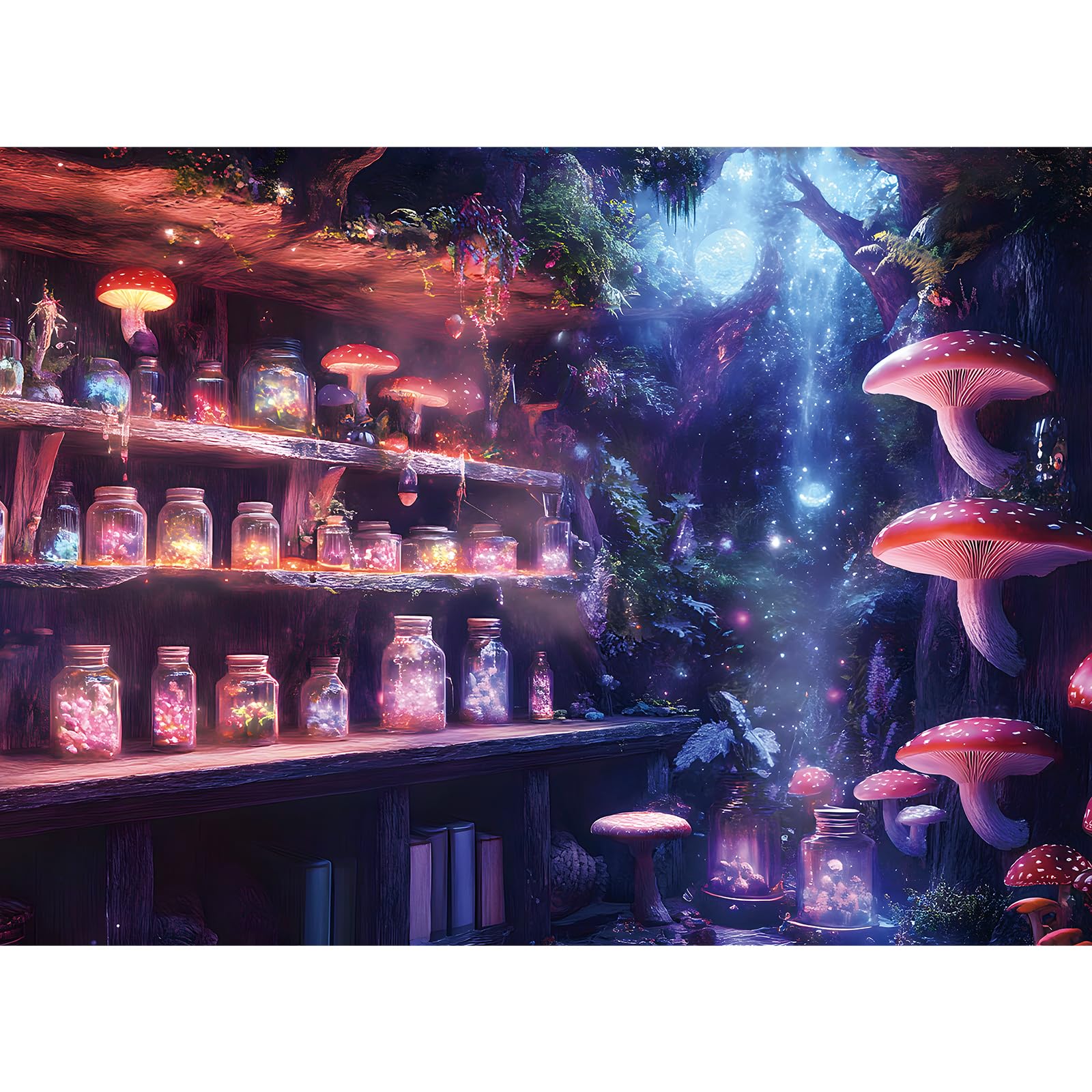 500 Piece Puzzle for Adults – Adult Puzzles Fantasy Mushroom Jigsaw ...