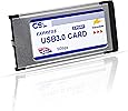 CSL - USB 3.0 Super Speed PCMCIA Express Card (34mm / 2 Port / compatible with Windows 7 + Windows 8) for Notebook / Laptop | internal USB Hub