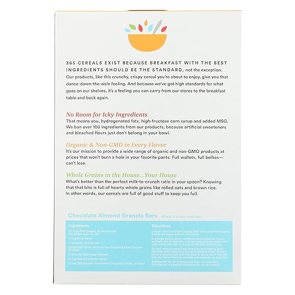 365 BY WHOLE FOODS MARKET, HONEY ALMOND FLAX PROTEIN & FIBER CRUNCH CEREAL, 13 OUNCE