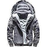 MACHLAB Men's Pullover Winter Workout Fleece Hoodie Jackets Full Zip Wool Warm Thick Coats
