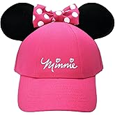 Disney Women's Minnie Mouse Bow Ears Baseball Hat (Pink)