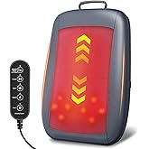 DreamyTouch Shiatsu Back Massager with Heat, 4D Deep Tissue Massage for Pain Relief, Portable Rechargeable Electric Back Massager for Chair Home Office Car,Gift-Ready for Men Women