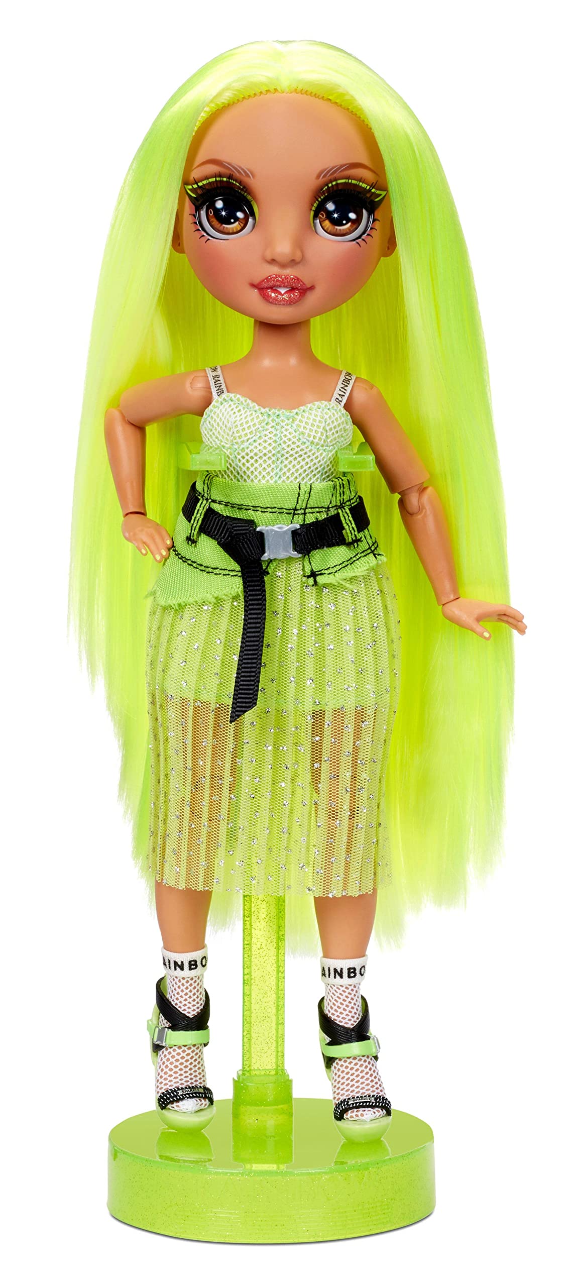 Rainbow High Fashion Doll - Karma Nichols - Neon Themed Doll With Luxury Outfits, Accessories & Fashion Doll Stand Series 2 For Girls Age 6+