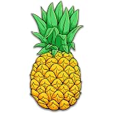 Pineapple Stickers | Easy Peel and Stick Vinyl | Pineapples Decals for Car Truck Tumblers Laptop (3" x 1.5")