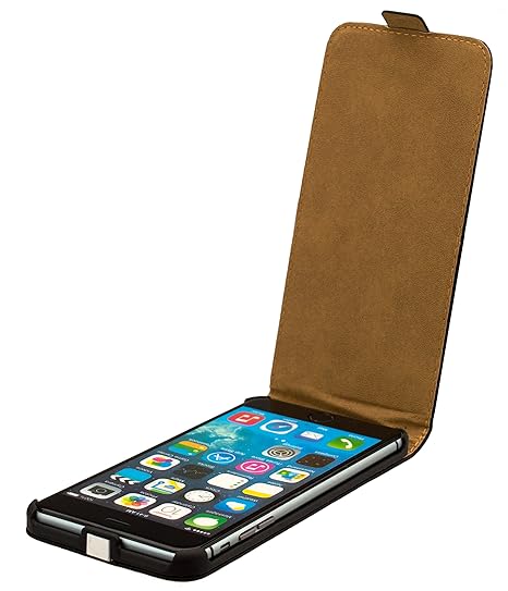 Kobert-Goods Leder Flip Case iPhone 6+ 5,5' Tasche Hülle Ledertasche iPhone 6+ 5,5' Schutzhülle in Schwarz mit Magnet Verschl